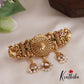 Gorgeous Peacock Floral Motifs Hair Clip With Jhumka Pearl Drops J300 (Available In 2 Colors)