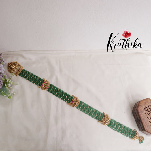 Grand Temple Lakshmi Long Jadau Jada Billa 28 Inch J190