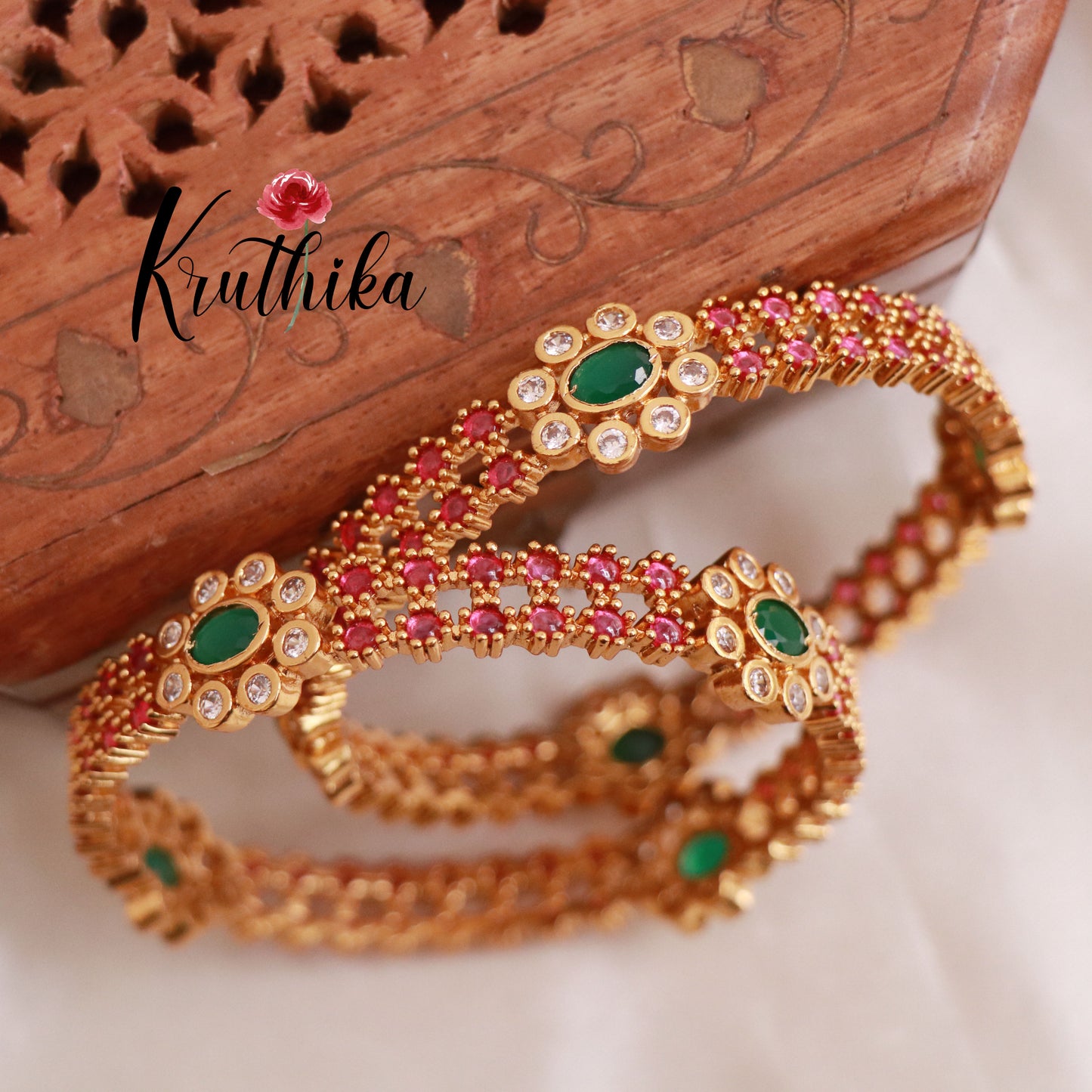 Ruby bangles B6 (pair)