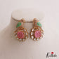 Gorgeous Parrot Motif Polki Victorian Stud Earrings E1099 (Available In 5 Colors)