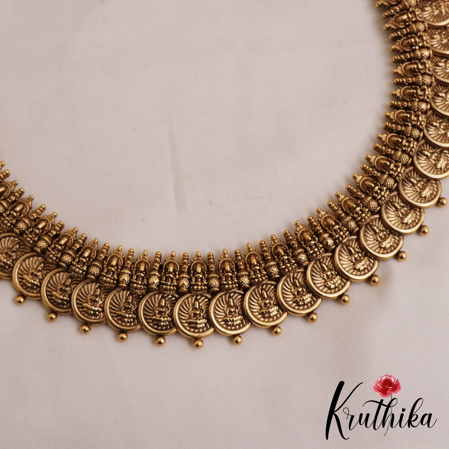 Premium Antique Lakshmi Motifs Kasu Haaram LH2088