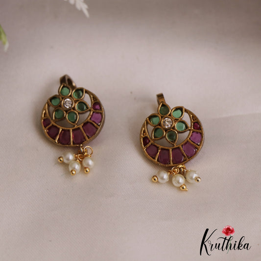 Pretty Kemp Floral Motifs Earcuffs | Upper Earrings | Bugadi Earrings E940