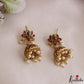 Beautiful Lotus Motifs Kemp Hasli Choker With Pearl Drops NC3245