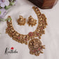 Premium Temple Lakshmi Jadau Necklace with Beads Drops NC2170 (Available in 2 Colours)