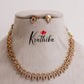 Pretty CZ Antique Stone Necklace NC1978