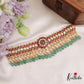 Stunning Floral Jadau Choker With Pearl And Bead Drops NC2687