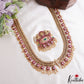 Grand Two-in-one Reversible Antique Nagas Lakshmi Motifs Jadau Haaram With Detachable Pendant LH2221