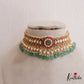 Stunning Floral Jadau Choker With Pearl And Bead Drops NC2687