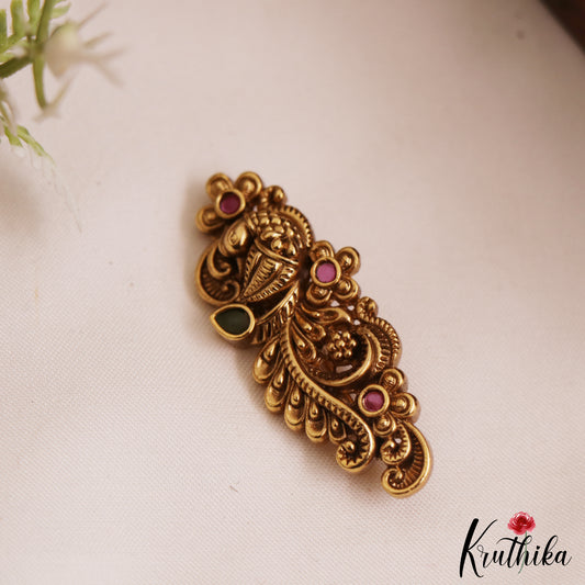Trendy Antique Peacock Motifs Saree Pin SP63