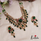 Gorgeous AD Peacock Multi Layer Victorian Necklace With Bead And Pearl Drops NC2559