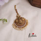 Classic Kemp Lakshmi Peacock Maang Tikka with Pearl Drops MT272