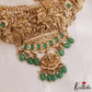 Premium Antique Nagas Lakshmi Peacock Motifs Temple Choker With Bead Drops NC3164 (Available In 2 Colors)