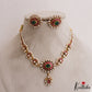 Trendy Geometric Motifs Pearl Border Jadau Necklace NC2973