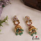 Beautiful Mango Motifs Kemp Jhumkas With Pearl Bead Drops E1104 (Available In 2 Colors)