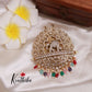 Premium AD/Victorian Elephants Jada Billa with Multi Beads Drops J72