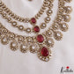 Sparkling Teardrop Motifs Multi Layered CZ Victorian Necklace NC3274 (Available In 5 Colors)