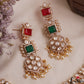 Grand Floral Motifs Polki Victorian Choker With Pearl Drops NC3019 (Available In 4 Colors)
