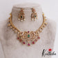 Trendy Peacock Motifs Gold-Tone Choker NC2864