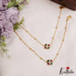 Trendy Floral Motifs Gold-Tone Jadau Anklets A61