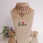Gorgeous Jadau Necklace with Pastel Green Beads Drops NC2232