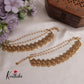 Gorgeous Antique Lakshmi Coin With Beads and Triple Layered Earchains EC146 (Available In 2 Colours)