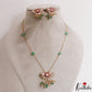 Pretty Parrot Motifs Polki Pendant Chain NC3103 (Available In 3 Colors)