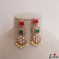 Grand Floral Motifs Polki Victorian Choker With Pearl Drops NC3019 (Available In 4 Colors)
