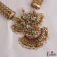 Gorgeous Antique Peacock Motifs Jadau Necklace With Pearl Drops NC3239