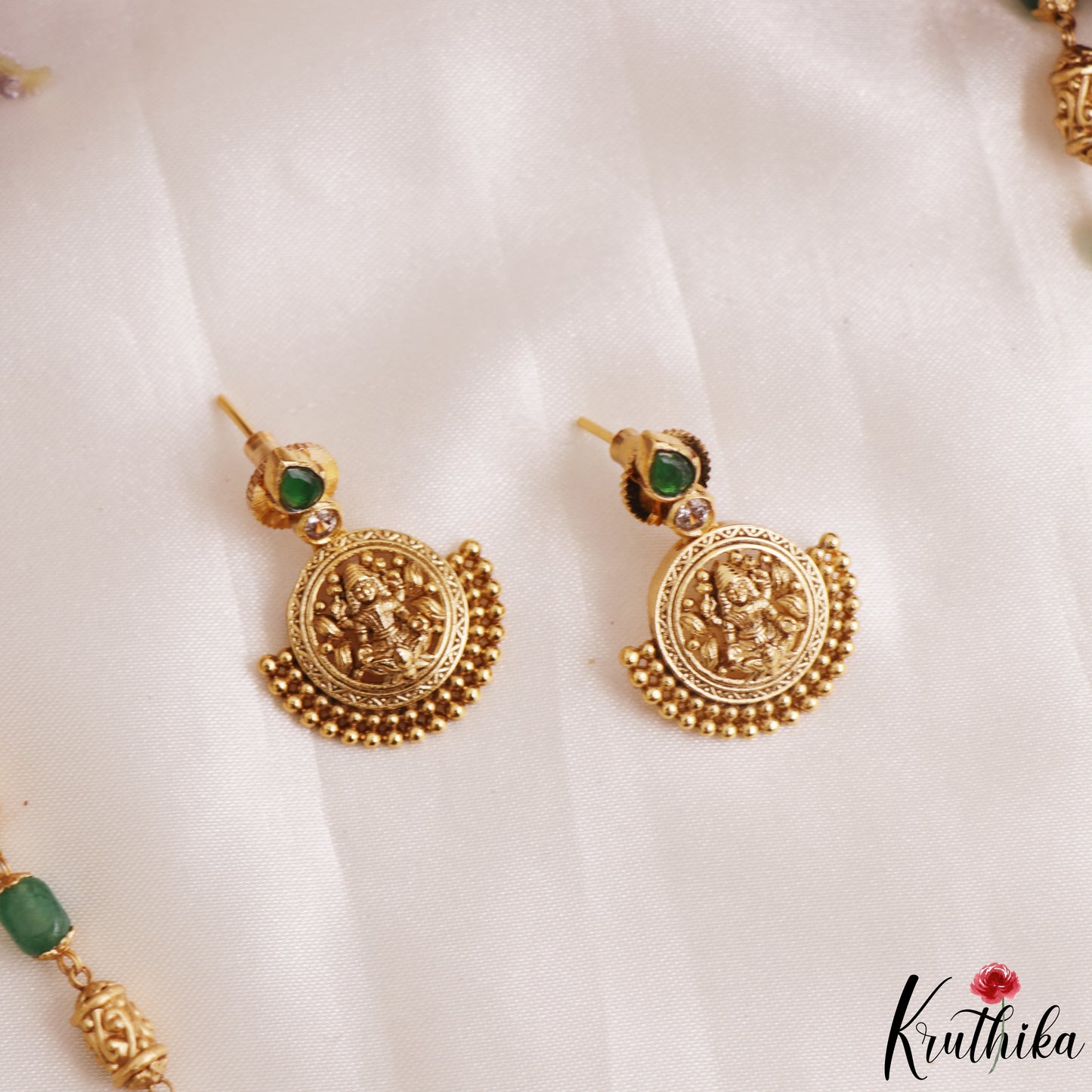 Elegant Antique Lakshmi Motifs Bead Haaram LH2181