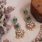 Grand Floral Motifs Polki Victorian Choker With Pearl Drops NC3019 (Available In 4 Colors)
