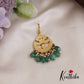 Elegant Floral Jadau Maang Tikka With Bead And Pearl Drops MT315