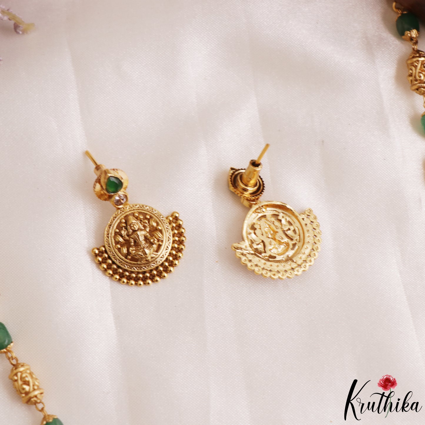 Elegant Antique Lakshmi Motifs Bead Haaram LH2181