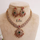 Royal Bridal Emerald & Ruby Peacock Pendant Necklace NC2288