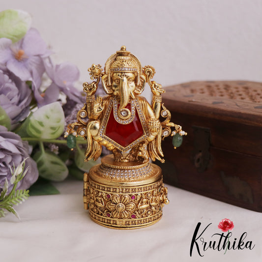 Premium Lord Ganesha Kumkum Box K30 (Available In 4 Colors)