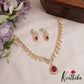 Elegant Leaf Motifs AD Victorian Necklace NC2901 (Available In 2 Colors)