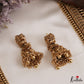 Elegant Peacock Gold Replica Jadau Long Haaram Set with Triple Earring Hangings LH2505
