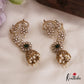 Stunning Floral Motifs AD Victorian Ear Cuff With Jhumkas E946 (Available In 3 Colors)