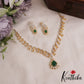 Elegant Leaf Motifs AD Victorian Necklace NC2901 (Available In 2 Colors)