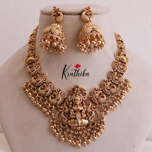 Antique Lakshmi peacock necklace NC859