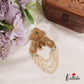Stunning AD Stone Floral Jhumka Drops Jada Billa With Pearl Strands J251