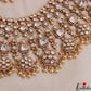 Grand Floral Motifs Polki Victorian Choker With Pearl Drops NC3019 (Available In 4 Colors)
