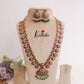 Classic Kemp Kasu Haaram with Detachable Pendant with Green Beads Drops LH1952