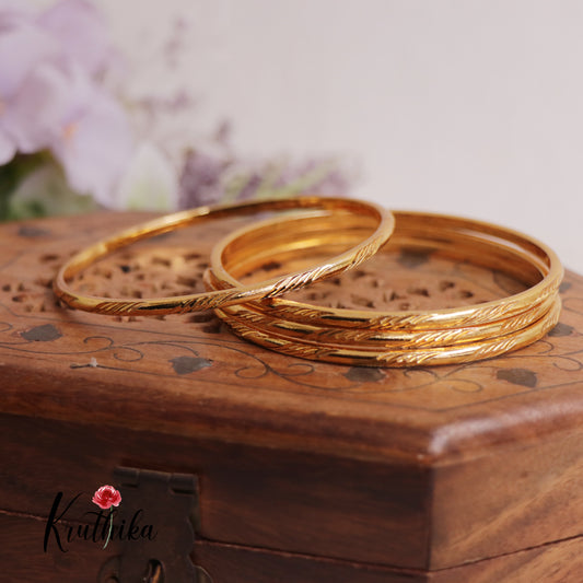 Classic Trendy Micro Plated Daily Wear Bangles B356 (Set of 4 Bangles)