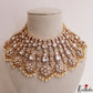 Grand Floral Motifs Polki Victorian Choker With Pearl Drops NC3019 (Available In 4 Colors)