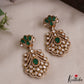 Sparkling Teardrop Motifs Polki Victorian Earrings E1145