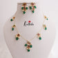 Pretty Kemp Invisible Chain with Green Beads Drops NC2308