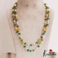 Elegant Floral Green Bead Double Layered Mala LH2070