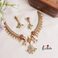 Beautiful Kemp Stone Elephant Temple Lakshmi Devi Hasli Necklace NC2058
