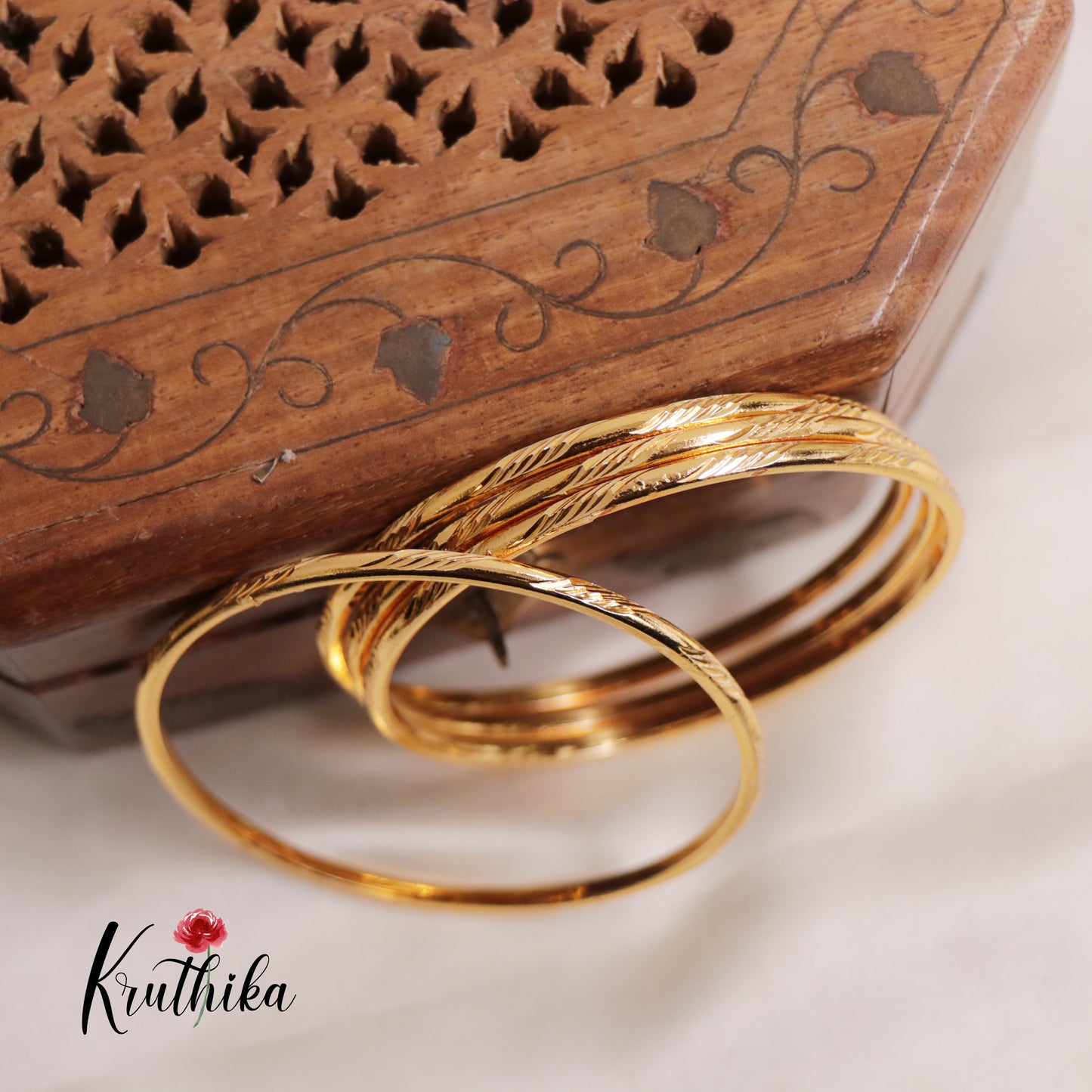 Classic Trendy Micro Plated Daily Wear Bangles B356 (Set of 4 Bangles)