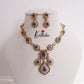 Trendy AD Mossanaite Victorian Peacock Necklace NC2331 (Available in 4 colours)